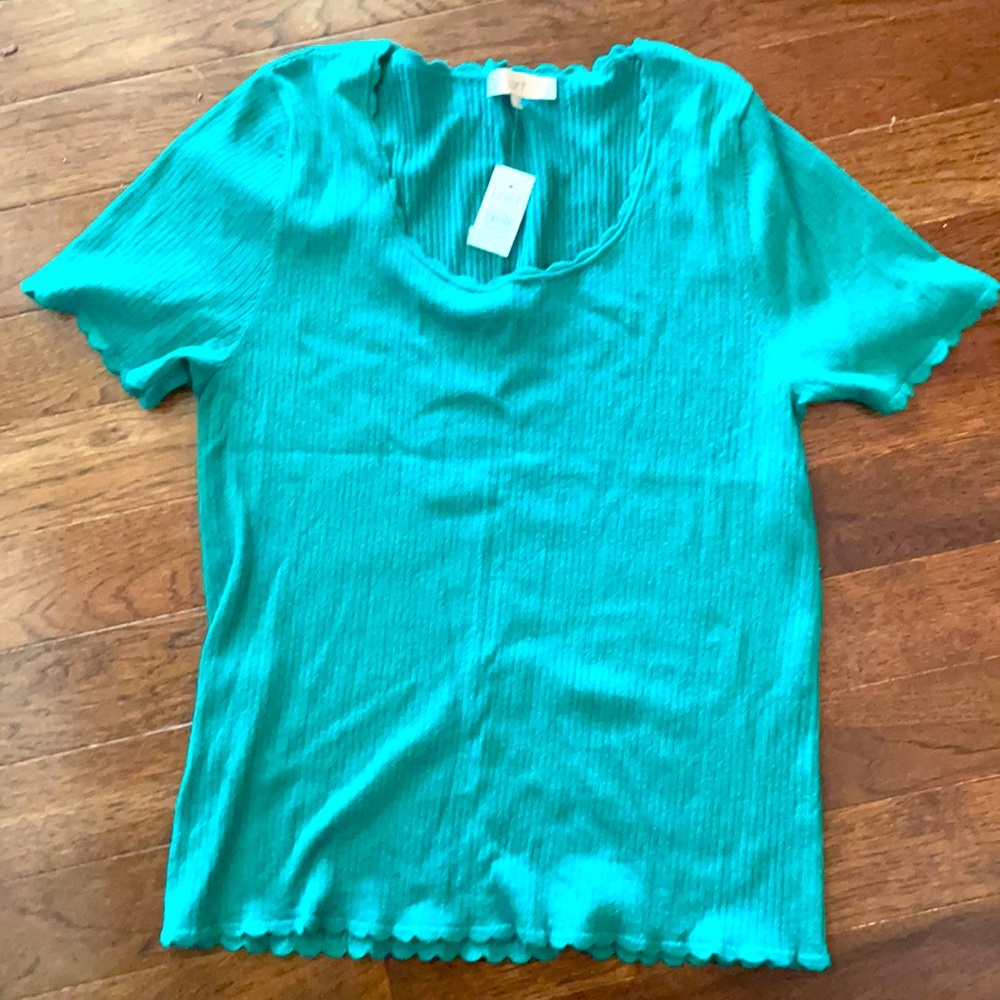 Loft green top with tags size xL
